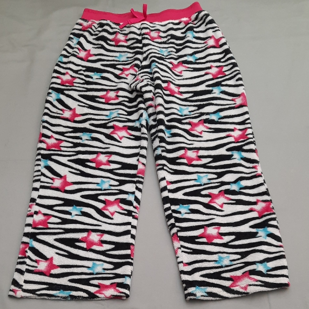 Jelli Fish - Colorful Zebra Star Kids Pajama Bottoms - Size L/G